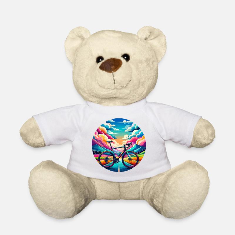 Vélo de route aux couleurs d’un conte de fées - Nounours - blanc