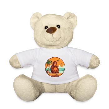 Orangutan Watercolor Cartoon Kawaii Clipart Animal - Teddy Bear - white - Front