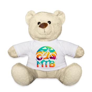Art vibrant du VTT - Nounours - blanc - Devant