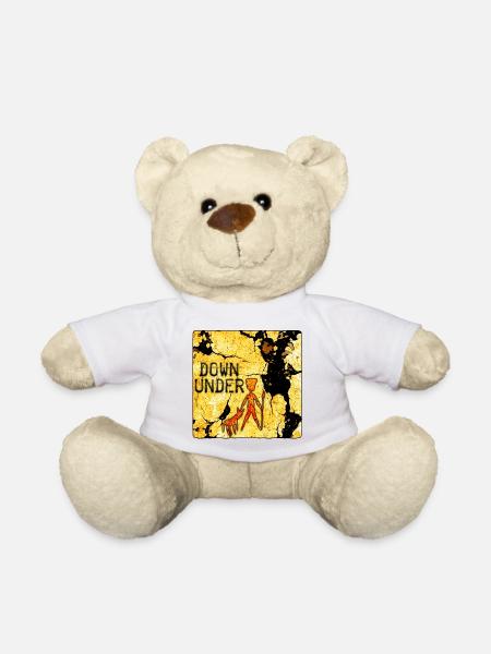 Erdschicht Kunstdruck mit Kratzspuren Australien - Teddy - Weiß