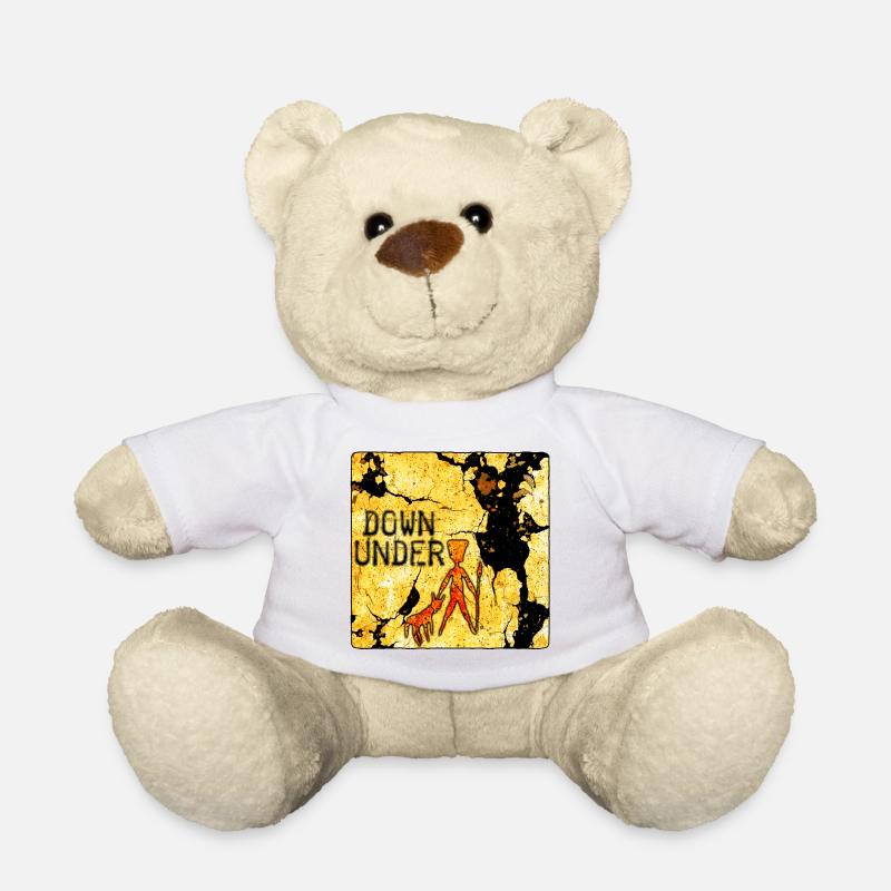 Erdschicht Kunstdruck mit Kratzspuren Australien - Teddy - Weiß