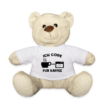 Coder Statement Arbeit Job Geld Verdienen Karriere - Teddy - Weiß - Vorne