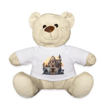 Fantasy RPG Ruine Abendlicht Abenteuer Shirt - Teddy - Weiß - Vorne