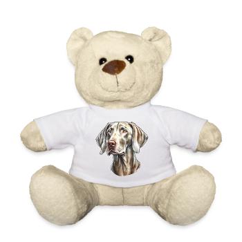 Weimaraner Portrait - Teddy Bear - white - Front