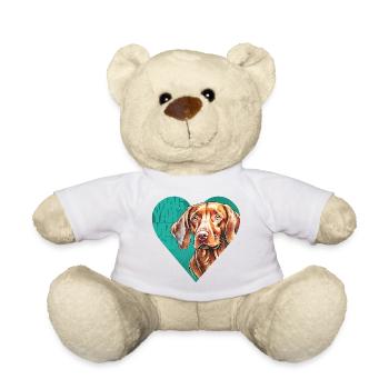 Magyar Vizsla Portrait - Teddy Bear - white - Front
