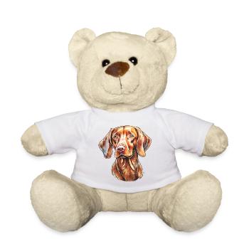 Magyar Vizsla Portrait - Teddy Bear - white - Front