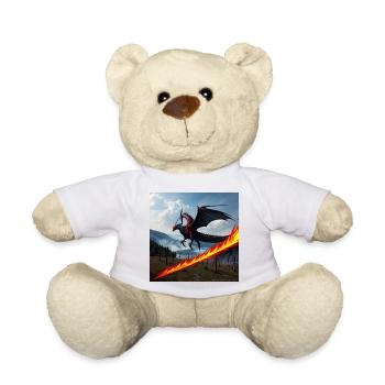 Drachenfeuer über Waldweg - Teddy - Weiß - Vorne