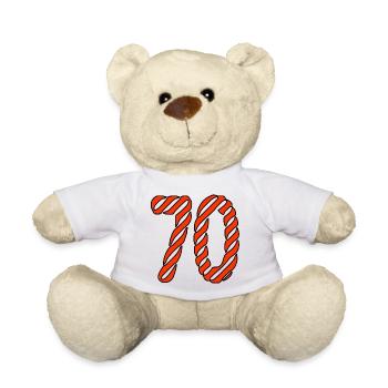 70. 70 YEARS. 70TH ANNIVERSARY. 70TH ANNIVERSARY. - Teddy Bear - white - Front