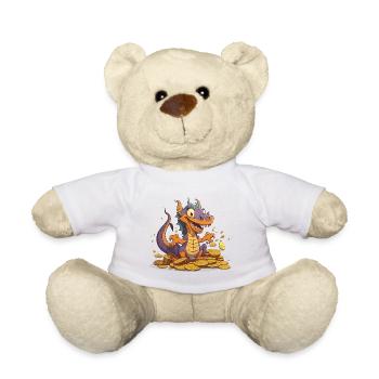 The Greedy Dragon - Teddy Bear - white - Front