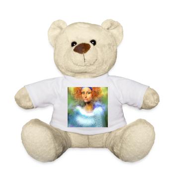 Kreative Powerfrau Digital-Art - Teddy - Weiß - Vorne