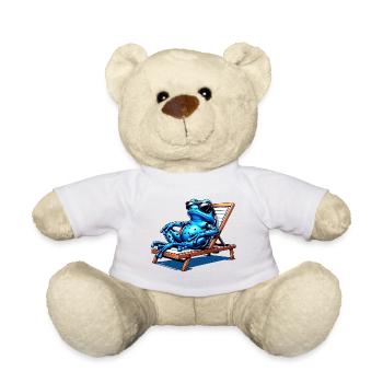 Poison arrow frog design - Teddy Bear - white - Front