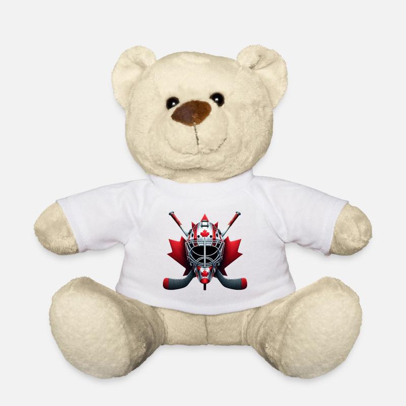 Kanada Eishockey Design mit Nationalflagge - Teddy - Weiß