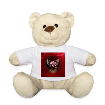 Magnifique rose steampunk avec des ailes. - Nounours - blanc - Devant