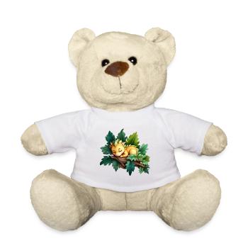Sleeping Wood dragon 2024 - Teddy Bear - white - Front