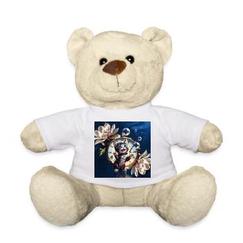 Happy New Year I wish you the cute kitten. - Teddy Bear - white - Front
