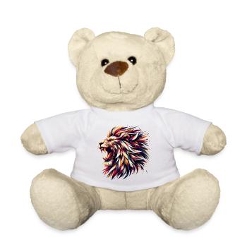 Lion rugit cadeau géométrique - Nounours - blanc - Devant