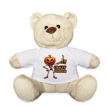 Crazy Veggies : Pumpkin Skeleton Thumbs Up - Nounours - blanc - Devant