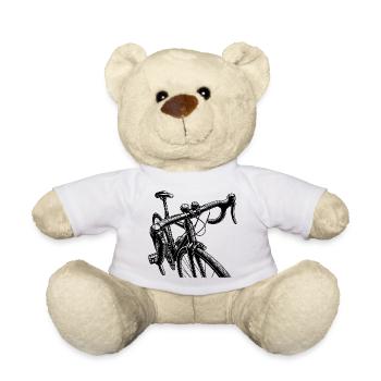 Rennrad Fahrrad Radsport Skizze schwarz weiss - Teddy - Weiß - Vorne