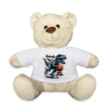 Basketball T-Rex Geschenk - Teddy - Weiß - Vorne