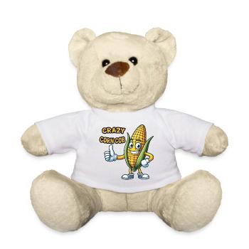Crazy Veggies Corn Cob Thumbs Up - Teddy Bear - white - Front