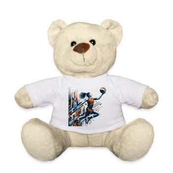 Frau Basketball Dunking Design - Teddy - Weiß - Vorne