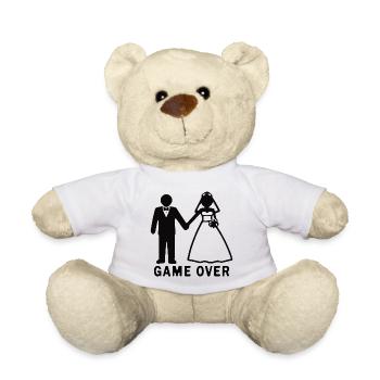 Fin du jeu de la mariée et du marié - Nounours - blanc - Devant