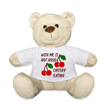 Avec moi, ce n’est pas bon de manger des cerises - Nounours - blanc - Devant