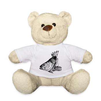 Perche - Pêche à la perche - Poisson préféré - Nounours - blanc - Devant