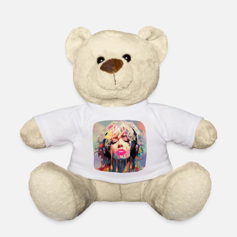 Pop Art & Musique - Nounours - blanc