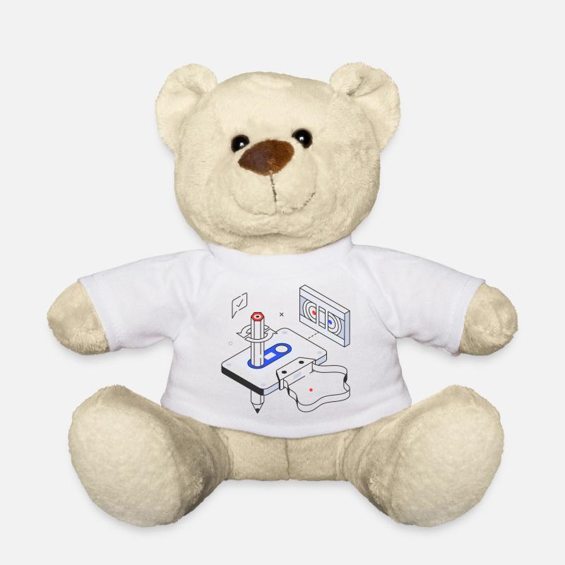 Retro, Vintage, Audiokassette - Teddy - Weiß
