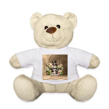This cute Steampunk Easter Bunny is here - Teddy Bear - white - Front