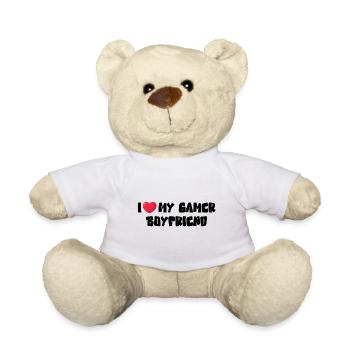 I Love My Gamer Boyfriend - Teddy - Weiß - Vorne