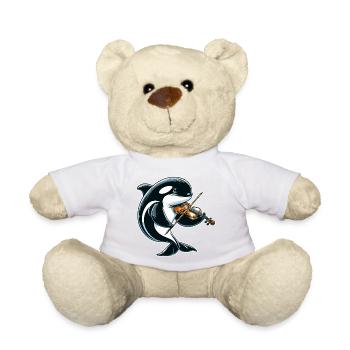 Orca spielt Geige - Teddy - Weiß - Vorne