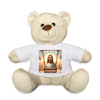 Heiliger Jesus in einem Heißluftballon - Teddy - Weiß - Vorne