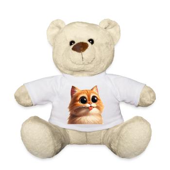 Chat aux yeux énormes - Nounours - blanc - Devant