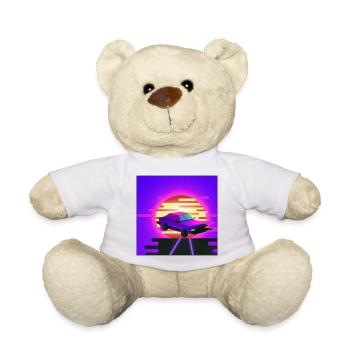 Retrowave/Vaperwave Auto. - Teddy - Weiß - Vorne