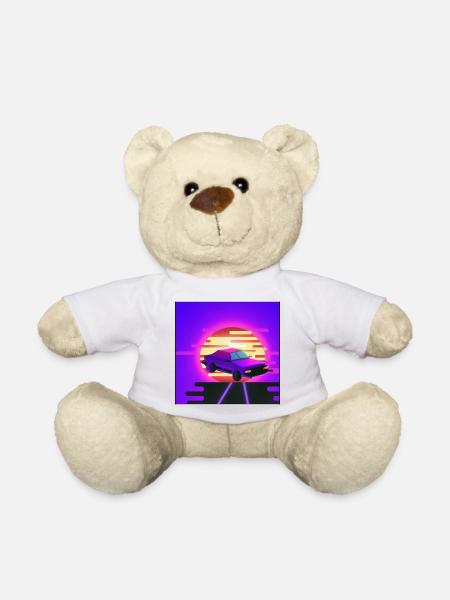 Retrowave/Vaperwave Auto. - Teddy - Weiß