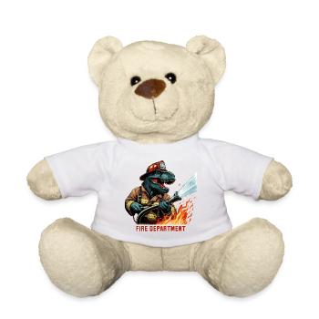 Feuerwehr T-Rex Geschenk - Teddy - Weiß - Vorne