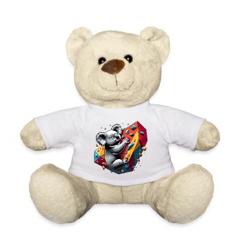 Bouldering Koala Gift - Teddy Bear - white - Front