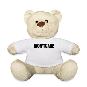 Je ne me soucie pas de la déclaration - Nounours - blanc - Devant