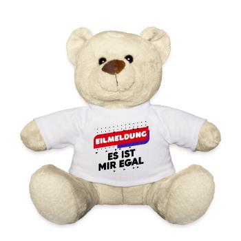 Funny Chill Statement I Don't Care Attitude - Teddy Bear - white - Front