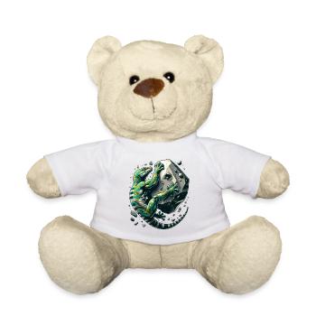 Bouldering Gecko Muscles Gift - Teddy Bear - white - Front