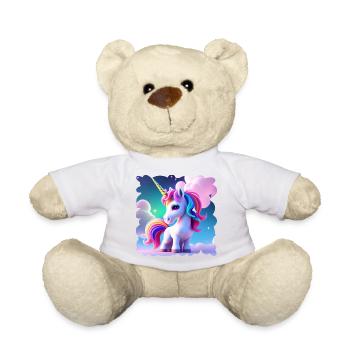 Unicorn in the clouds - Teddy Bear - white - Front