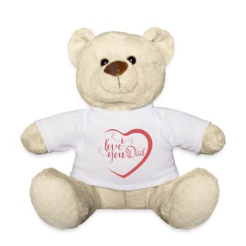 Heart design with love message for fathers - Teddy Bear - white - Front