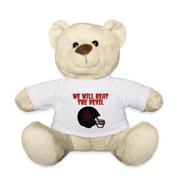 Düstere Motivationsbotschaft mit Schädel - Teddy - Weiß - Vorne