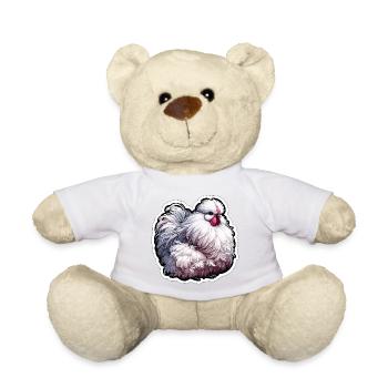 Silkie Chicken Fluffy Poulet Soyeux - Nounours - blanc - Devant