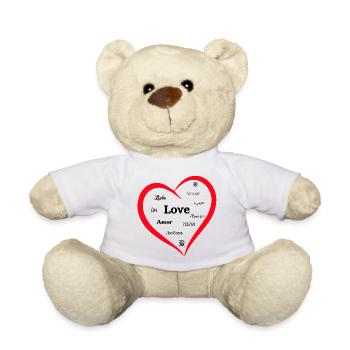 Liebe kennt keine Grenzen - Teddy - Weiß - Vorne