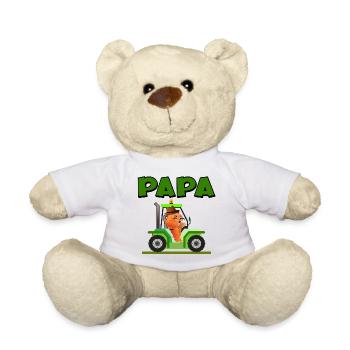 Agriculteur Papa Tracteur - Nounours - blanc - Devant
