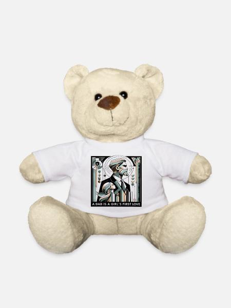 a dad is a girls first friend - Teddy - Weiß