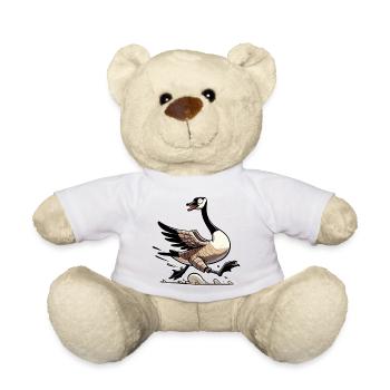 Funny Canadian Goose Meme - Teddy Bear - white - Front